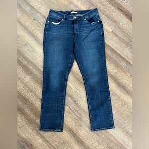 Levi's Dark Blue Straight Leg Jeans